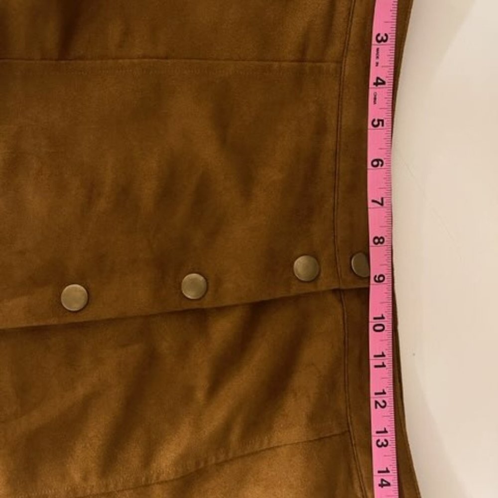 Old Navy Faux Suede Brown Skirt - Size 10 Great Condition - Picture 7 of 11
